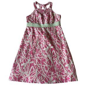 Lilly Pulitzer Tank Dress Tinsley Seersucker Pink Light My Fire Dragonfly Size 8